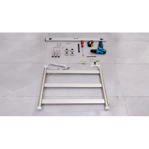 Heatgene Towel Warmer 3 Flat Bar Towel Dryer Wall Mounted Electric